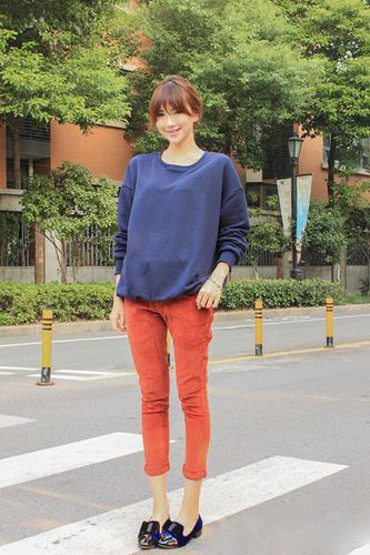 铅笔裤搭配 娇俏fashion look