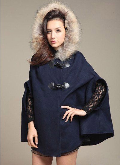 寒冬淑女穿衣LOOK 斗篷大衣优雅时尚