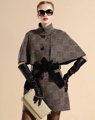 寒冬淑女穿衣LOOK 斗篷大衣优雅时尚